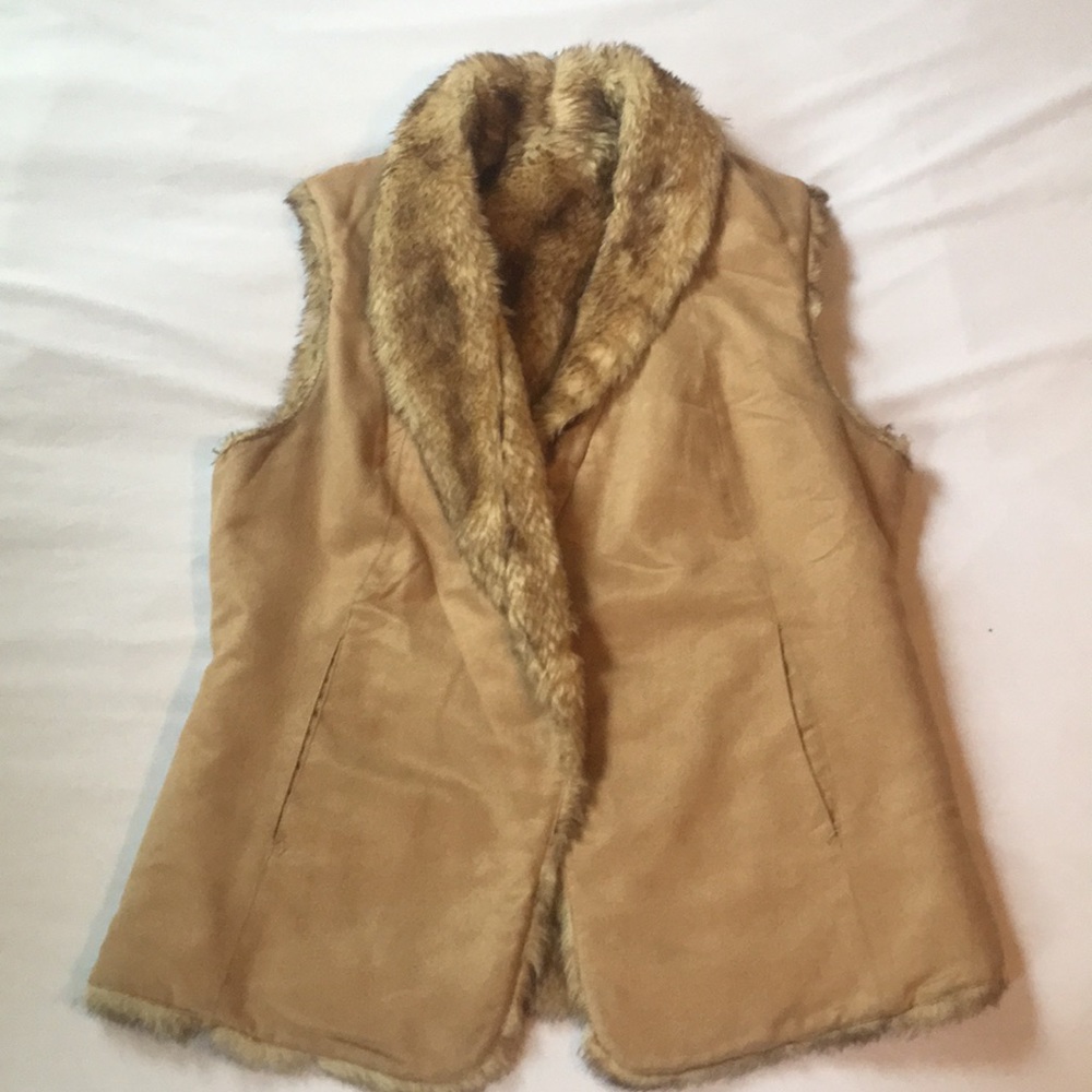 Reversible Faux Fur/Suede Vest